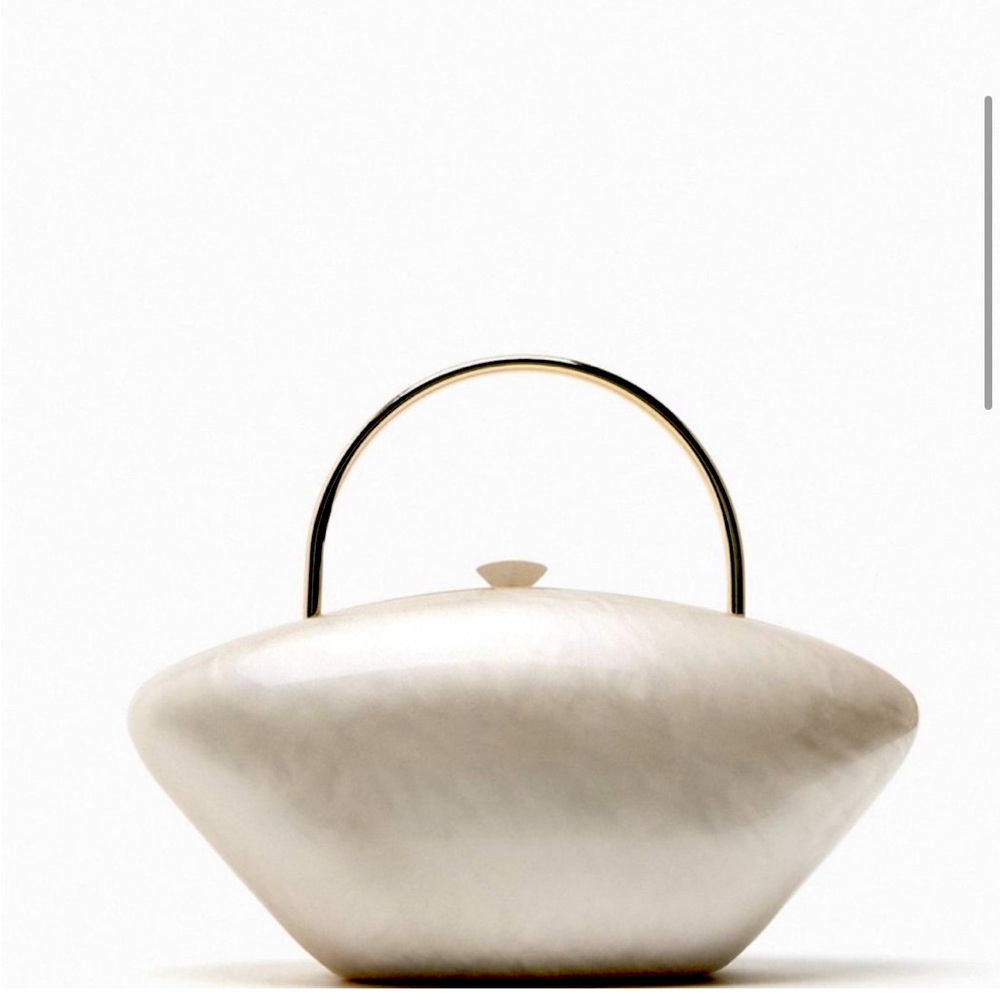 Zara Minaudière Pearl Clutch Bag